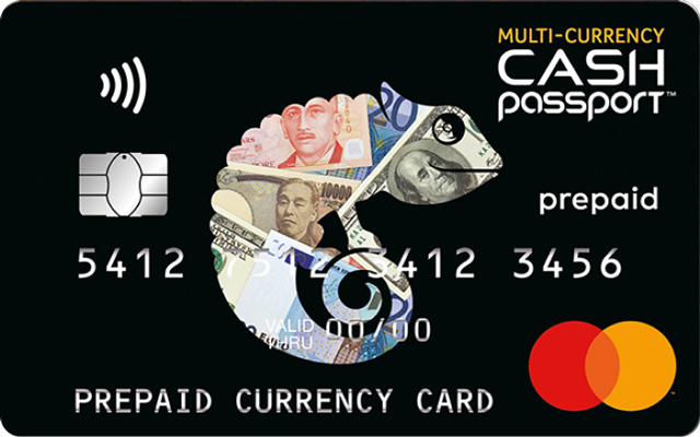 Multi-currency Cash Passport card.